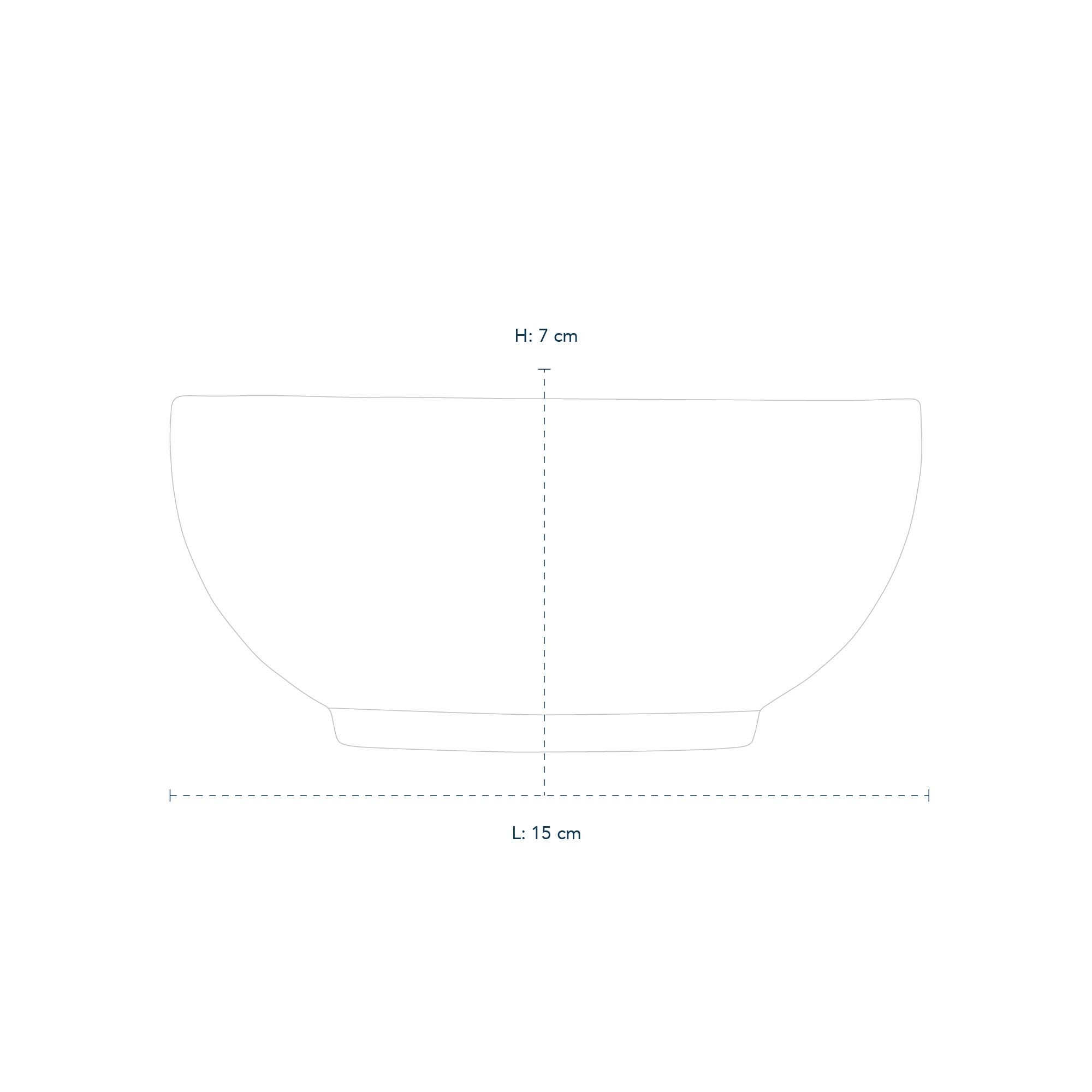 Line drawing of Black Fluted Mega Bowl 73 CL